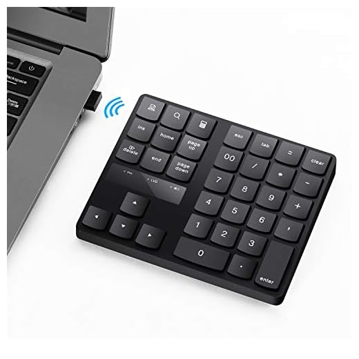 Numeric Keypad, 35-Keys Portable USB Wireless Numeric Keypad Rechargeable Ultra-Silent External Numeric Pad for MacBook/MacBook Pro/Air and Windows Laptop