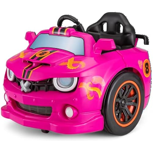 Kid Trax Dizzy Racers 6V Ride On Car – Toddler Toy with 360° Spin, w/Big Wheel, Indoor/Outdoor Toys, Electric Cars for Kids, Ride On for Boys & Girls, Max Weight of 66lbs, Ages 2-5 – Pink CAR