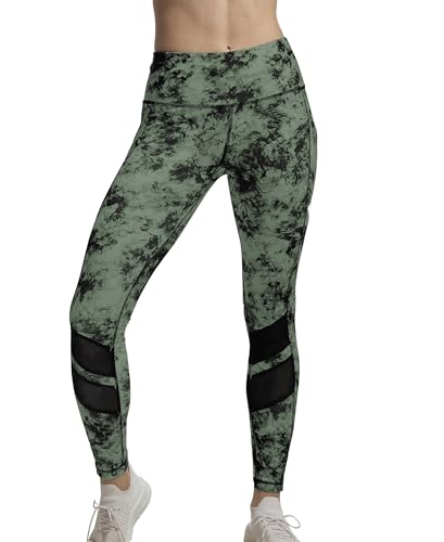 Image of Mehrang Women's Printed Gym wear /Active Wear Tights Strechable Leggings with Breathable Mesh and Side Pockets