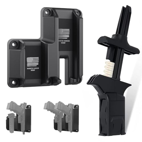 CZMYCBG Combo 2-in-1 Supporto Magneto Auto per Arma & Utensile di Carica Calibro 9mm/.40, Fondina Pesante per Veicolo, Camion, Cassaforte, Parete