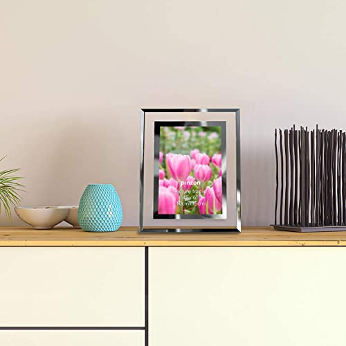 Amazon Brand – Pinzon 2 Pack 4X6 Photo Frames, Glass Picture Frame 4X6, Silver (Set Of 2) #TOP4