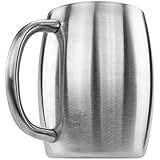 Southern Homewares Stainless Double Wall Steel Beer Coffee Desk Mug Smooth 14-Ounce - SH-10156