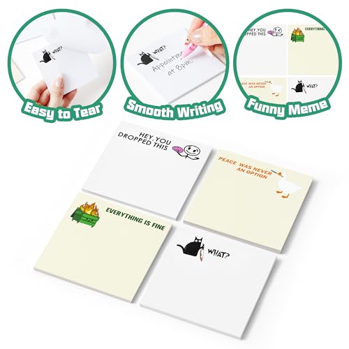 Blocs de notes adhésives amusantes oie avec couteau Dumpster Fire - 3