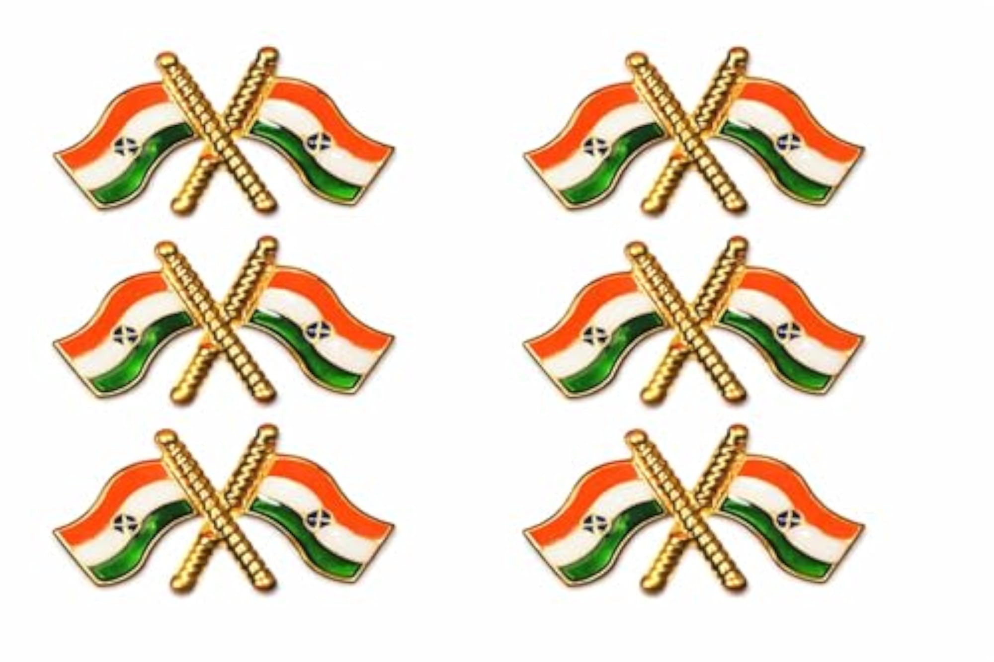 Indian National Flag Badge Brooch Pin, Cultural Gift