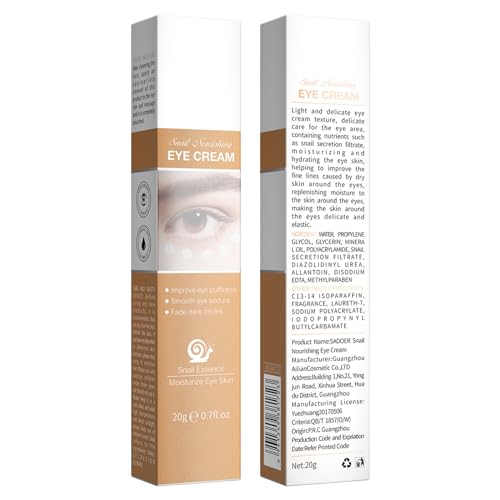 Snail Essence Eye Cream, Moisturise Nourise Eye Serum Anti Aging Snail Mucus Eye Cream For Dark Circles, Eye Skin Firming Mens & Women Eye Cream, Reduces Fine Lines Eye Bags - Image 4