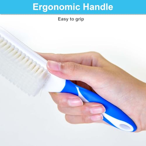 3 Pack Laundry Scrub Brush Shoe Laundry Stain Brush with Long Handle Very Soft Bristle Cleaning Brush for Clothes Shoes Sneaker Protable Laundry Brush for Stains on Clothes