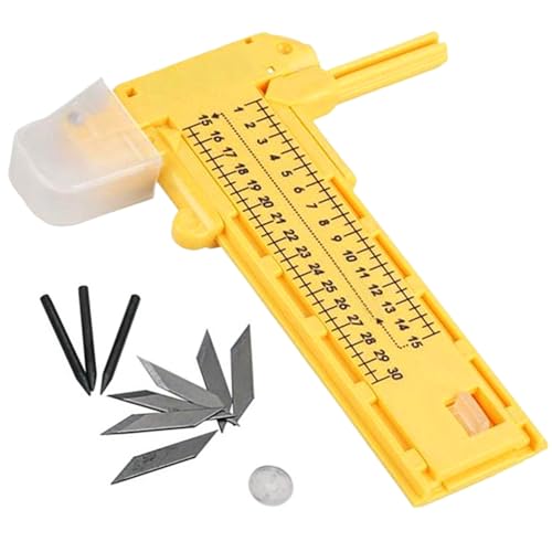 Cortador de papel de 6 peças com 3 núcleos de chumbo, aparador de papel circular de plástico de 17 x