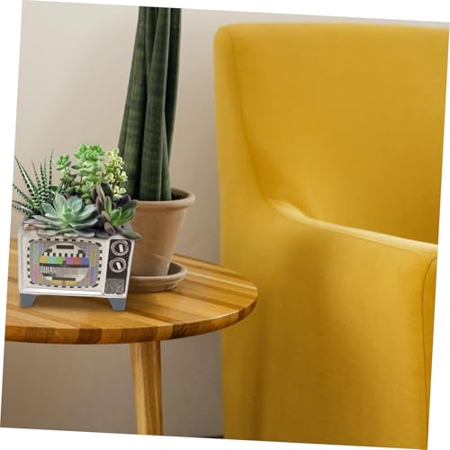 Pot de fleurs original forme télévision rétro pour décoration unique