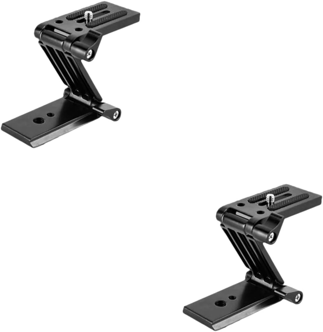 Gadpiparty 2pcs Tilt Head Geared Tripod Head Quick Release Plate for Monopod Slider Rail DSLR Camera Accessory