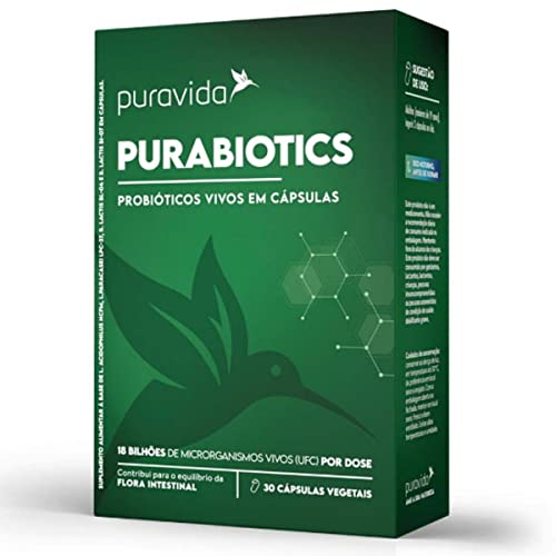 Purabiotics - Probióticos Vivos em Cápsulas | 30 Cápsulas Vegetais