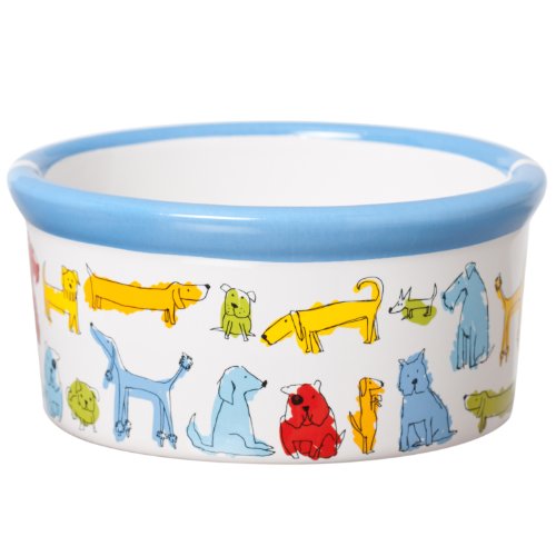 Signature Housewares Dog Town Dog Bowl, Large