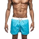 Material: Polyester Herren Badeshorts Strandshorts Beachshorts Boardshorts Badehose,Herren Beach Shorts Sommer Shorts Himmelblau Bademode Slip Beachshorts Casual Sport Shorts Trunks Badeanzug Männer Gym Shorts Grö