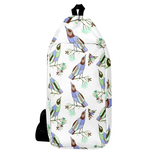 Sac à dos à bandoulière motif oiseaux pour vos randonnées et balades citadines colorées