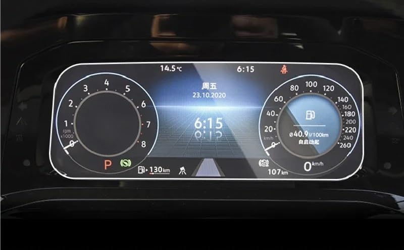 Verre trempé pour Golf 2020-2022 protection d'écran de navigation et compteur de vitesse