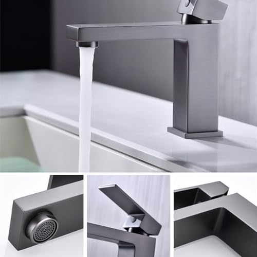 Robinet noir mitigeur lavabo contre les traces de calcaire - 5