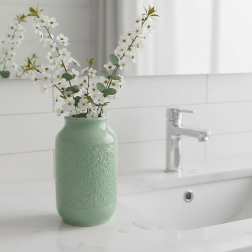 Vase en céramique vert pour décoration intérieure moderne de salon - 5