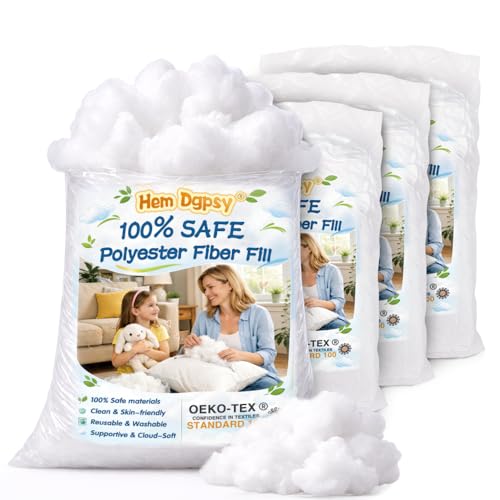 Safe Polyfill Stuffing 25lbs for Pillow&Stuffed Animals, Oeko-TEX Certified