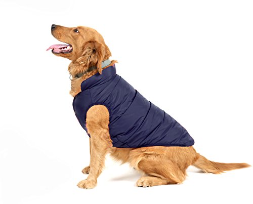 PENVO Ropa para Perros de Mascotas, Abrigos y Chaquetas Impermeables de Invierno para Perros pequeños y medianos Grandes Chaleco de Perro Cachorro Traje de suéter (Azul, XS)
