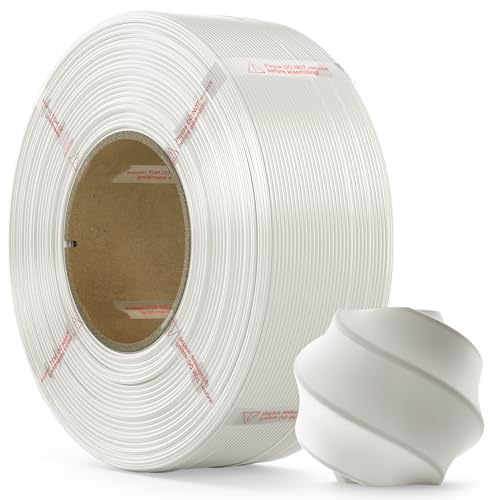 Image of PLA Filament 1.75mm PLA 3D Printer Filament(Refill),1kg Refill for Reusable Spools(2.2lbs),Premium Quality 3D Printing Filament for Bambu lab 3D Printers,White