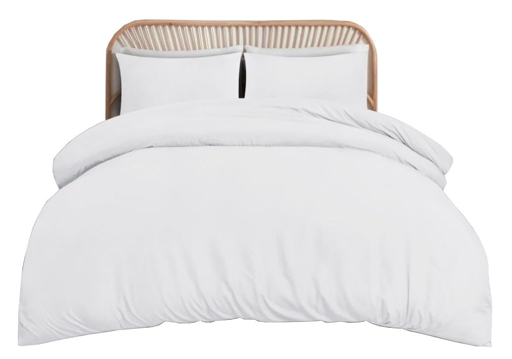 funky gadgets Single Duvet Cover Set – Soft Brushed Microfiber Plain Dyed Duvet Cover Se...