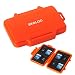 SKOLOO SD Card Case Waterproof Memory Card Holder Micro Storage & Wallet for Card, Orange