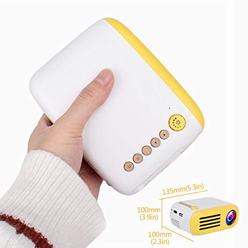 QUARKJK Mini projetor, portátil, LED, bolso, filme, jogos, home theater, vídeo portátil, 1080p HD, v