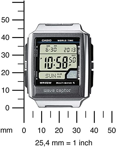 Casio WV-58RD-1AEF Orologio Digitale Uomo - Quarzo, Acciaio Inox, Radiocontrollato, Cronometro, Timer, Luce - 3