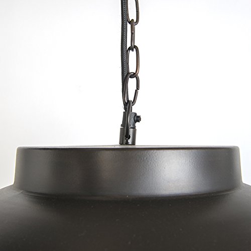 QAZQA - Industrieel | Industrie Hanglamp | Eettafel | Eetkamer antiek bruin 60 cm - Hoodi | Woonkamer | Slaapkamer | Keuken - Staal Rond - E27 Geschikt voor LED - Max. 1 x 25 Watt