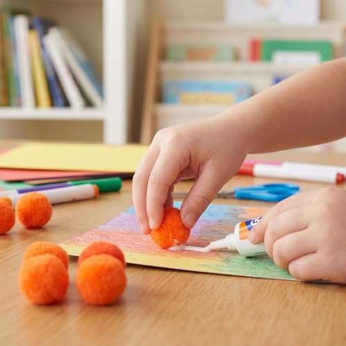 Pompones pequeños naranjas Lurrose de 2.5cm que no pierden pelusa al manipular 6
