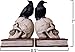 Evil Omen Raven On Skull Perch Decorative Bookend Set