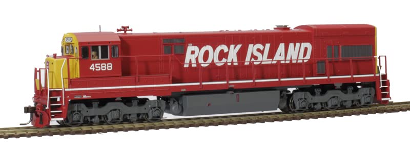 Atlas HO Scale GE U30C Low Nose (DCC/LokSound) Rock Island (Red/Yellow) #4593