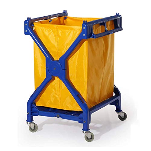 AUNEVN Chariots Mobiles, Ménage Servant Panier Commercial Pliale Pliable X- Panier de Linge de Chariot Rouleau de Linge Blanchisserie Avec Roulettes, Capacité de Charge de 220 Lb