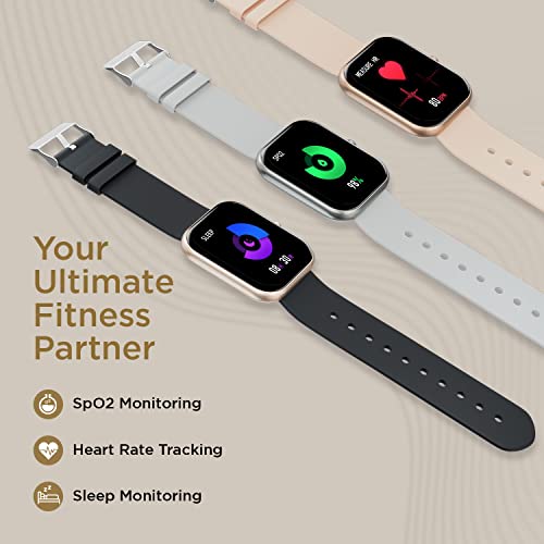 Image of Fire-Boltt Dazzle Plus 1.81 inch Smartwatch Full Touch Largest Borderless Display & 60 Sports Modes (Swimming) with IP68 Rating, Sp02 Tracking, Over 100 Cloud Based Watch Faces