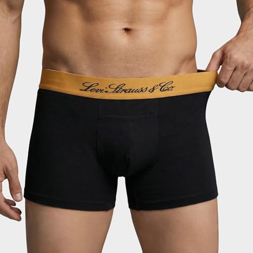 Image of Levi's Cotton Elite Trunk | Premium Men's Trunk Underwear | 4-Way Stretch | Outer Elastic Waistband | H-Pocket | Style 072 | Pack of 1