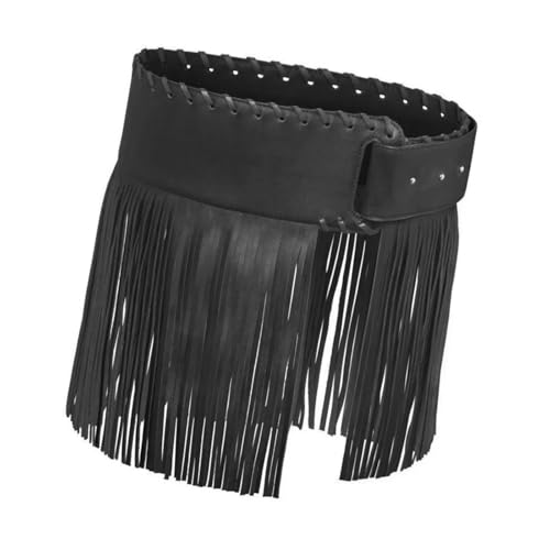 Corset vintage en polyuréthane pour affiner la taille et accessoiriser une robe unie avec glands