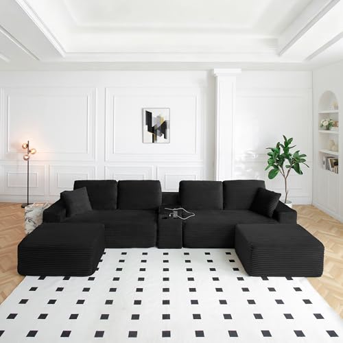 ivoros 150 Inch Modular Sectional Sofa Couch, Oversized Modern Cloud