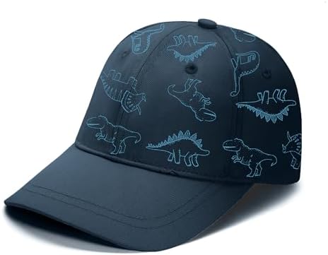 TOMEEK Sonnenhut Kinder Baseball Cap Niedlich Dinosaurier Freizeit Cap Kinder Unisex Verstellbare Baby Baumwolle Outdoor Sport Hut Jungen und Mädchen Anti-UV Caps