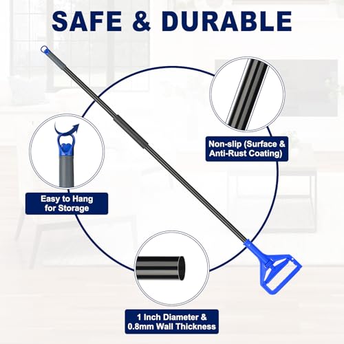 Kefanta 60 Inch Mop Handle Commercial Heavy Duty,Industrial Metal Mop Stick Replacement Quick Change,Wet Mop Head Replacement Holder For Floor Cleaning,3 Pack thumb #3