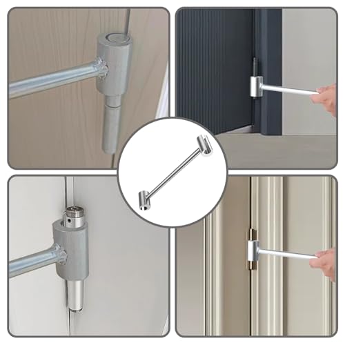Yuiturt Clé de Réglage pour Charnière de Porte, cle de réglage paumelle,Outil Professionnel Double Tête 14/19 mm en Acier, Compatible Portes Sécurité et Coupe-feu avec Charnières à Drapeau 8-19mm – vue 7