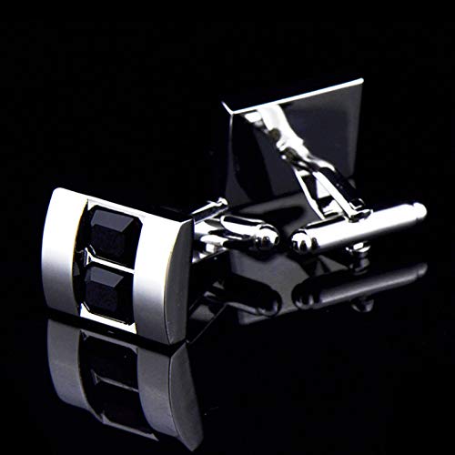 Mancuernillas Daesar Rectangulares de Cobre y Plata con Zirconia miniatura 5