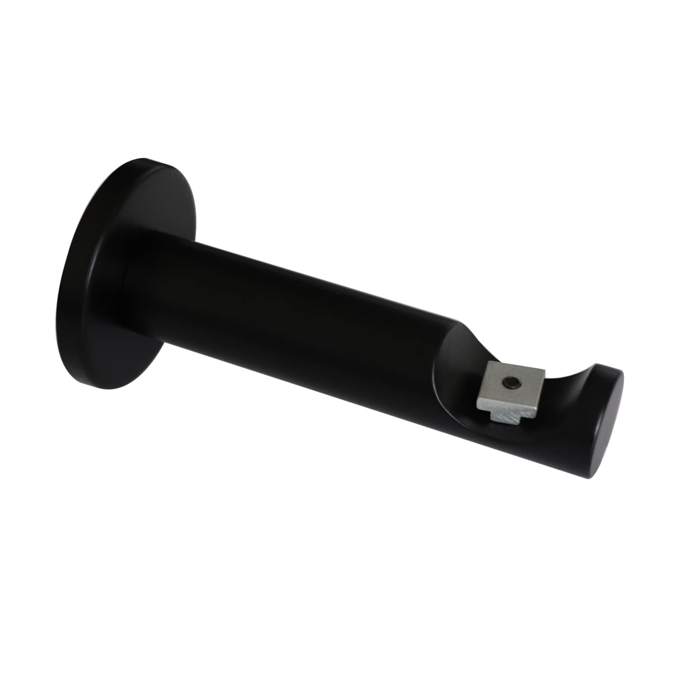 Refila Curtain Rail Brackets 11cm, Curtain Holder for 1.1 inch Curtain Rail,2 pcs Brackets for Curtain Rails, Wall Mount (Black)