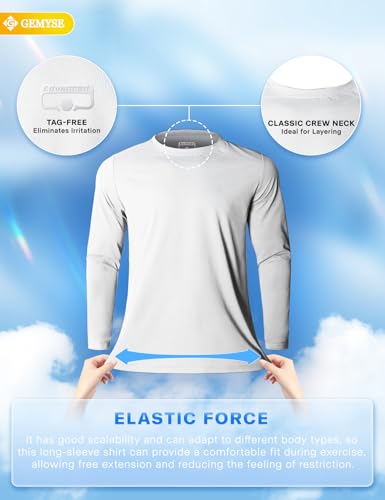 GEMYSE Men's Long Sleeve Shirts Sun Protection Athletic Breathable Moisture Wicking Rash Guard Shirt for Fishing Workout3