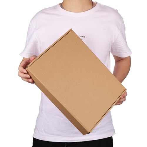 Pharege 13X10X2 Inch Shipping Boxes 6 Pack Brown, Tab Lock Tuck Top Mailer Boxes For Packaging Small Business thumb #3