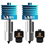 2Pcs New Upgrade H2D/H2S/P2S Hotend for Bambu Lab H2 Combo/P2S, All-Metal 500℃ H2/P2S Print Head with TcnCoat™ Nano-Coated Nozzle for Higher Speed 3D Printing, Anti-Fall