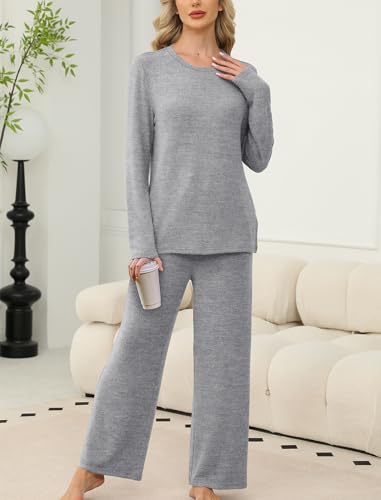 SAMPEEL Pajamas for Women Set Comfy Lounge Sets Two Piece Long Sleeve Cute Pjs Soft Sleepwear Winter Clothing - Image 4