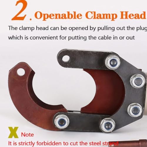 Hydraulic Cable Cutter Tool with Safety Valve for Armored Cables, Heavy-Duty Wire Cutter, Professional Electrical Cutting Tool, Effortless Cable Cutting, Durable & Efficient