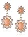 Double Flower Milky Bead Drop Earrings