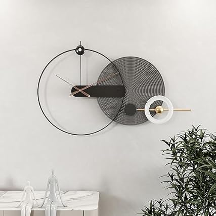 Oversized Modern Wall Clock Large Wall Clocks Battery Operated Metal Grey Wall Clock Nordic Style