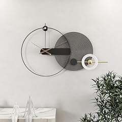 Modern Large Wall Clock Living Room,Decorative Nordic Style Battery Operated Metal Grey Wall Clock photo Modern Large Wall Clock Living Room,Decorative Nordic Style Battery Operated Metal Grey Wall Clock