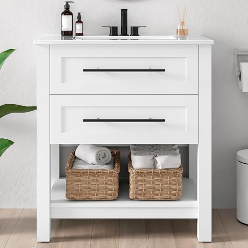 LIKIMIO 30" Bathroom Vanity with Sink, Freestanding Bathroom Vanity with